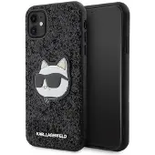 Karl Lagerfeld KLHCN61G2CPK iPhone 11 / Xr 6.1" sort/sort hardcase Glitter Choupette Patch