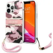 GUESS GUHCP13LKCABPI iPhone 13 Pro / 13 6,1" pink/pink hardcase Camo Strap Collection