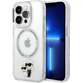 Karl Lagerfeld Iconic Karl&Choupette MagSafe-etui til iPhone 14 Pro - transparent