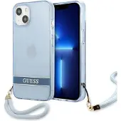 GUESS GUHCP13MHTSGSB iPhone 13 6.1 "blå / blå hardcase Gennemsigtig Stap