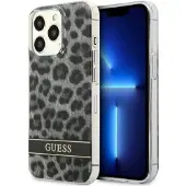GUESS GUHCP13LHSLEOK iPhone 13 Pro / 13 6,1" grå/grå hardcase Leopard