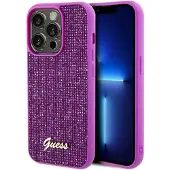 GUESS Disco Metal Script-etui til iPhone 14 Pro - fuchsia