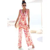 LASCANA Jumpsuit ecru / lyserød / rød / bordeaux
