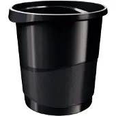 Esselte Europost VIVIDA - Papirkurv - 14 L - håndtag - sort