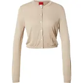 HUGO Cropped cardigan med ribdetalje bagpå