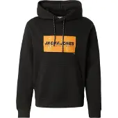 Jack & Jones Sweatshirt 'JJCOLE' orange / sort / hvid