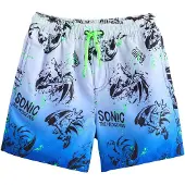 Next Badeshorts blå / lyseblå / neongrøn / sort