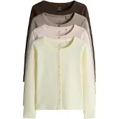 The Set Cardigan choko / lysegul / taupe / lyserød
