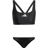 Adidas Sportsbikini '3-Stripes V-Back' sort / hvid
