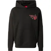HUGO Sweatshirt 'Dagethood' rød / sort