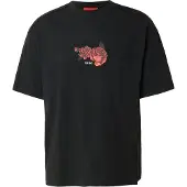 HUGO Bluser & t-shirts 'Domans' opal / lysebrun / lys rød / sort