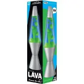 LAV Lava Lampe Grøn/Blå Sølv base 37cm