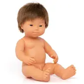 Miniland Europæisk Drengebaby-dukke Med Downs Syndrom 38 Cm