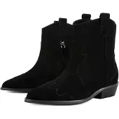 L37 HANDMADE SHOES Ankelstøvler 'WALK BETWEEN STARS' sort