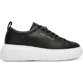 Armani Exchange A|X Armani Exchangetil kvinder. XW002790AF11912UC001 Sneakers i glat læder med tyk sål og præget sort logo (38), 1-3 cm, Blonder, Casual
