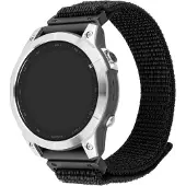 FIXED - Løkke for smart watch - 26 mm, nylon - 160-210 mm - sort