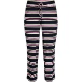 Zizzi Pyjamasbukser 'Mellie' mørkeblå / lyserød / uldhvid