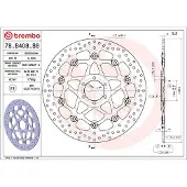 Brembo 78b408b8 Bremse Skive