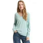 Tom Tailor Front Logo Coin V-hals Sweater