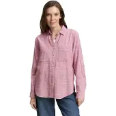 Tom Tailor Bluse mørk pink / hvid