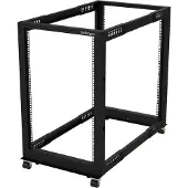 StarTech.com 4POSTRACK18U - 18U Open Cabinet Rack with Wheels
