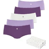 LASCANA Panty brombær / lyselilla / hvid