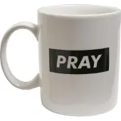 Mister tee Kop 'Pray' sort / hvid