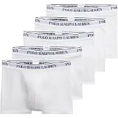 Ralph Lauren Polo Ralph Laurentil mænd. 714864292010 Pakke 5 Boxershorts Basics hvid (XXL), Afslappet, Bomuld