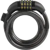 Hama cykelkombinationsspirallås, 120 cm, sort (00178135)