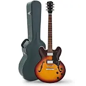 Hartwood Revival Semi Acoustic Guitar & Hard Case Sunburst