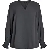 Zizzi Bluse 'Kikka' mørkegrå