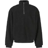 Urban Classics Oversized Teddy Halv Lynlås Sweater