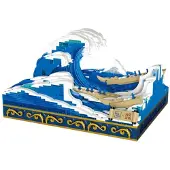 Pantasy Kanagawa Surfing Set Ukiyo-e Konstruktionsspil 15 Cm
