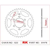 Rk 4476 520 Bagtandhjul