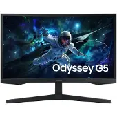 Samsung Odyssey G5 S27CG554EU - G55C Series - LED-skærm - gaming - kurvet - 27 - 2560 x 1440 QHD @ 165 Hz - VA - 300 cd/m² - 2500:1 - HDR10 - 1 ms - HDMI, DisplayPort - sort