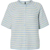 Pieces Pcmalou Stribet Strikket Cardigan