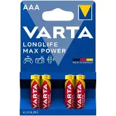 Varta Longlife Max Power batteri - AAA, 4 pk.