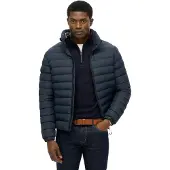 Superdry Superdrytil mænd. M5011757A Fuji Print vatteret jakke navy (XXL), Casual, Polyester, Blå