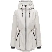 NAVAHOO Overgangsparka 'Blumentanz 14' lysebeige / sort