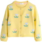 Next Cardigan lyseblå / gul / smaragd / lyserød
