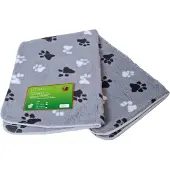 Boon Vetbed Grey med poteprint til hunde