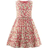 Happy girls Kjole lysegul / mint / magenta
