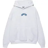 Pull&Bear Sweatshirt 'STWD' blå / lysegrå / neongrøn