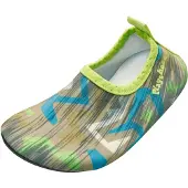 Playshoes Strand-/badesko himmelblå / citron / oliven / sort