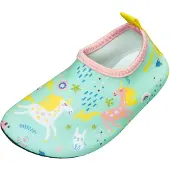 Playshoes Strand-/badesko 'Einhorn' blå / gul / mint / hvid