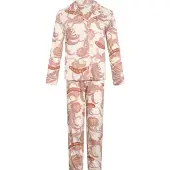 Dagi Pyjamas brun / lys pink / hvid