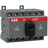 ABB Omskifter 1-0-2, 16A (AC-21/AC-22), 3 polet, uden greb og aksel, for bund eller DIN-skinnemontage