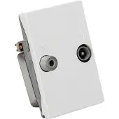 Triax TD241E Tilslutningsdåse, TV/Data, hvid, til FUGA 50x77