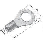 Elpress Uisoleret ringkabelsko B1543R, 0,75-1,5mm2, M4 - (100 stk.)