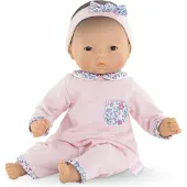 Corolle Bébé Calin Mila 12-tommer dukke med blød krop og vaniljeduftende vinyl og sovende øjne, der åbner og lukker – Mon Premier Poupon